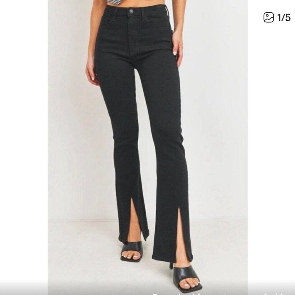 Black slim fit jeans by just black denim